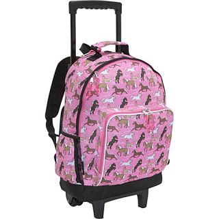 Horses in Pink High Roller Rolling Backpack