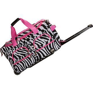 22 Rolling Duffle Bag PINKZEBRA   Rockland Luggage Small Rolli