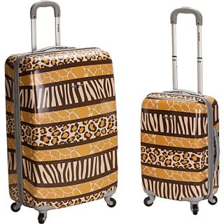 Safari 1   2 Piece Hardside Luggage Set Animal   Rockland Lugga