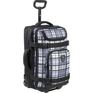 J World Vine 20 Carry On Wheeled Duffle   Tartan Grey