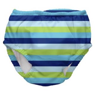 I Play Infant Boys Stripe Swim Diaper   Blue XL