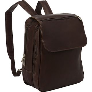 Flap Over Tablet Backpack Chocolate   Piel Computer Backpacks
