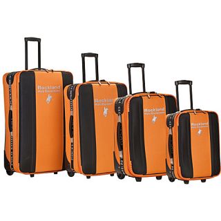 Polo 4 Piece Luggage Set Orange   Rockland Luggage Luggage Sets