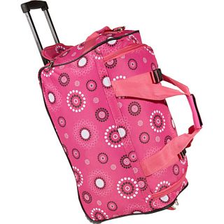 22 Rolling Duffle Bag Pink Pearl   Rockland Luggage Small Roll