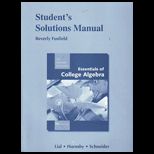 Essentials of College Algebra   Student Solutions Manual