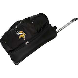 NFL Minnesota Vikings 27 Drop Bottom Wheeled Duffel Bag Bl