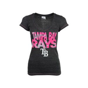 Tampa Bay Rays 5th & Ocean MLB Womens Pink Flock T Shirt