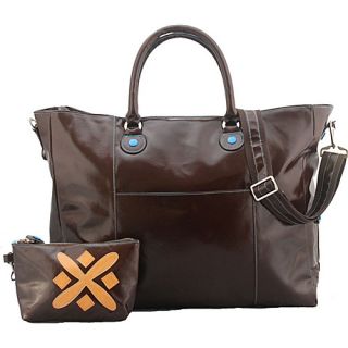 t.o.t.e. Laptop Tote 17   Chocolate Brown