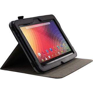 Dual View Leather Folio Case for Google Nexus 10 Black   rooCASE Laptop
