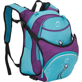 Munich School Backpack With Detachable Lunch Cooler   Turquoise Butterfl