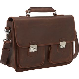 16 Professional Briefcase Leather Laptop Bag Reddish BRN   Va