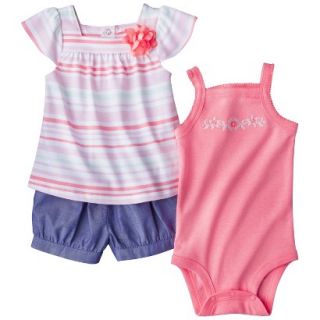 Just One YouMade by Carters Girls 3 Piece Bodysuit, Shirt and Short Set  