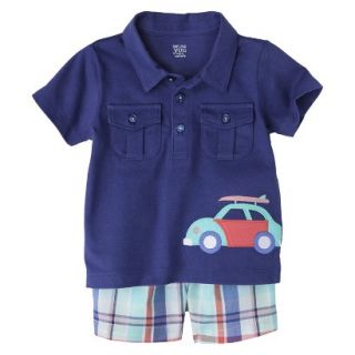 Just One YouMade by Carters Boys 2 Piece Polo and Short Set   Navy/Green 24 M