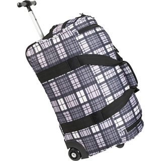 J World Tamarak 22 Rolling Duffel   Tartan Grey