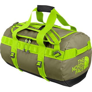 Base Camp Duffel Small Burnt Olive Green/Safety Green   The North