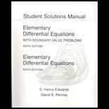 Student Solutions Manual for Elementary Differential Equations   Student Solution Manual