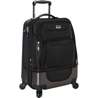 20 Carry on Expandable Hybrid Spinner Luggage Black   Man