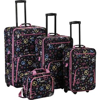 4 Piece Expandable Luggage Set   Multi