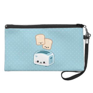 Cute Toast Wristlet Clutches