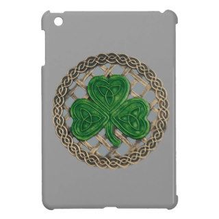 Gray Shamrock On Celtic Knots iPad Mini Case