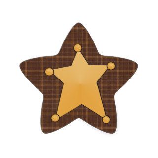 Golden Star Sheriff's Badge Sticker