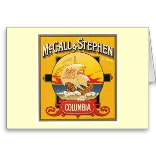 Mc Call & Stephen Columbia Vintage Label Cards