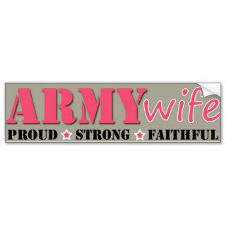 Army Wife Bumper Stickers