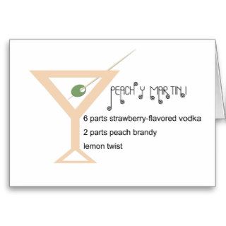 Peachy Martini Greeting Card