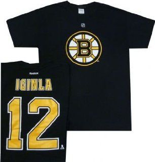 Boston Bruins Jarome Iginla Reebok Name and Number T Shirt  Sports Related Merchandise  Sports & Outdoors