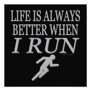 Running Sport Funny Life Is Better When I Run Photo Print