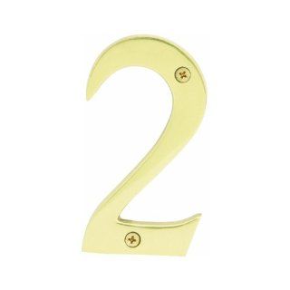 House Number  4 Inches Solid Brass #2    