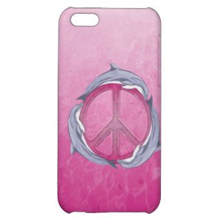 Dolphin Peace Pink iPhone 5C Cases