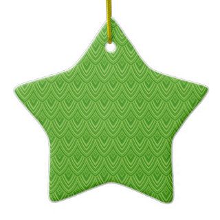 Kelly Green Feather Like Chevrons Custom Gift Item Ornaments