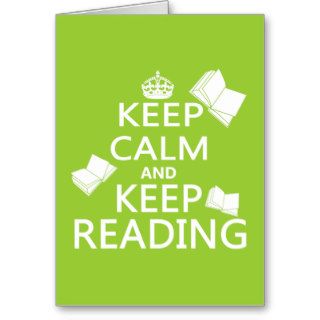 Keep Calm and Keep Reading Card