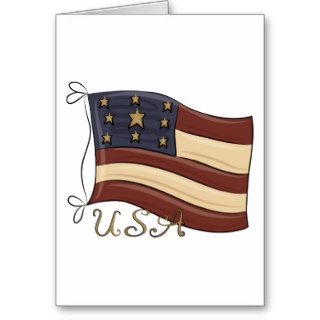 USA American Flag Greeting Card