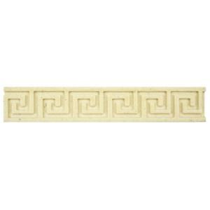 Merola Tile Contempo Greek Key Travertine Liner 1 in. x 6 in. Wall Trim Tile WGM6GKLT