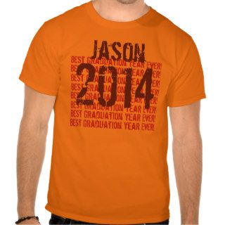 2014 or Any Graduation Year Custom Name for Him Shirt
