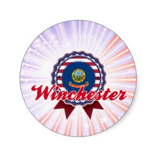 Winchester, ID Round Sticker