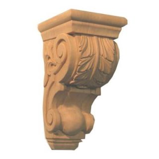 Foster Mantels Acanthus 3.5 in. x 3.5 in. x 6.5 in. Unfinished Cherry Corbel C141C