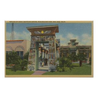 San Jose, CA   Replica of Egyptian Shrine Print