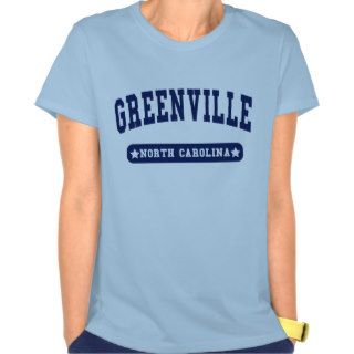Greenville North Carolina College Style tee shirts