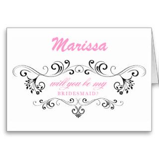 Will you be my BRIDESMAID? Personalized card