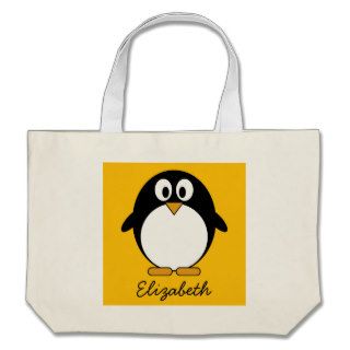 Cute and Modern Cartoon Penguin Tote Bag