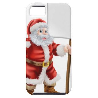 Santa holding hammer and sign case for iPhone 5/5S