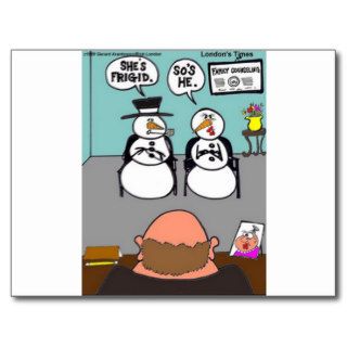 Frost The Snowman & Wife Frigid Funny Tees Mugs Post Card