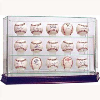 Fifteen Baseball Glass Display Case  Sports Related Display Cases  Sports & Outdoors