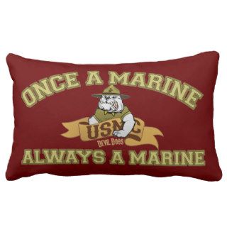 Always A Marine Throw Pillows