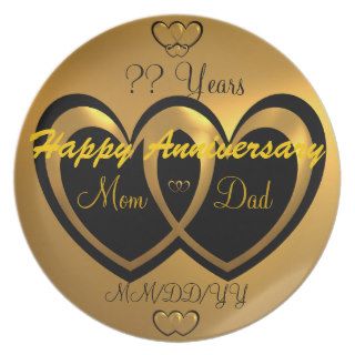 Happy Anniversary, Mom and Dad Decorative Plate