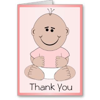 Baby Girl Thank You Cards