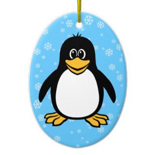 Funny Penguin Christmas Ornament